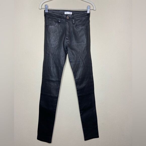 Anine Bing The Jagger Lamb Leather Genuine Skinny Black Pants Size XS - Picture 4 of 6
